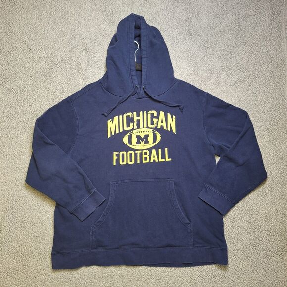 Michigan Football Pullover Hoodie Sweatshirt 74 Men's Size 2XL College Football - Picture 1 of 9